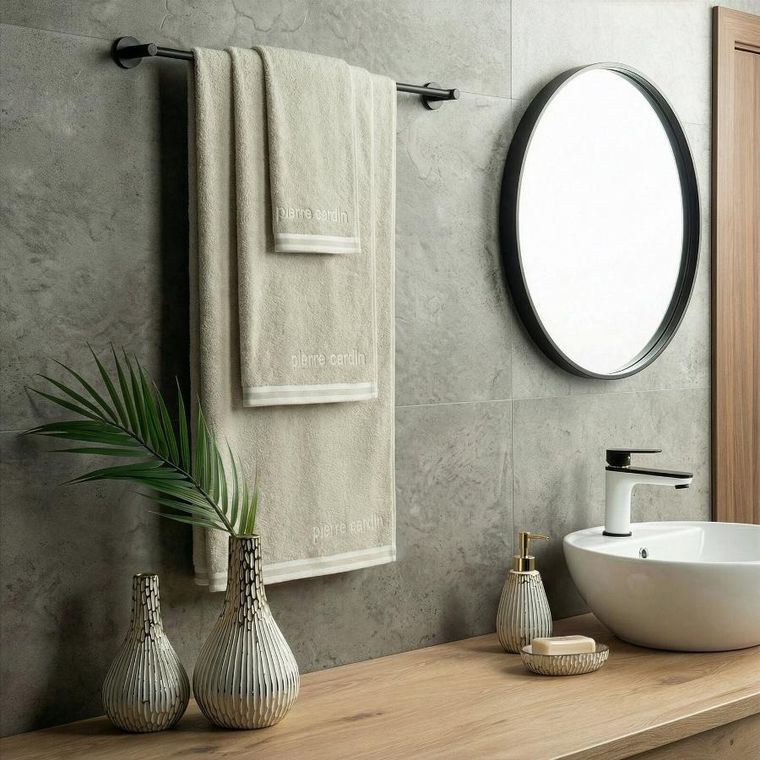 Eurofirany, ręcznik bawełniany, Pierre Cardin, 30-50 cm, beżowy