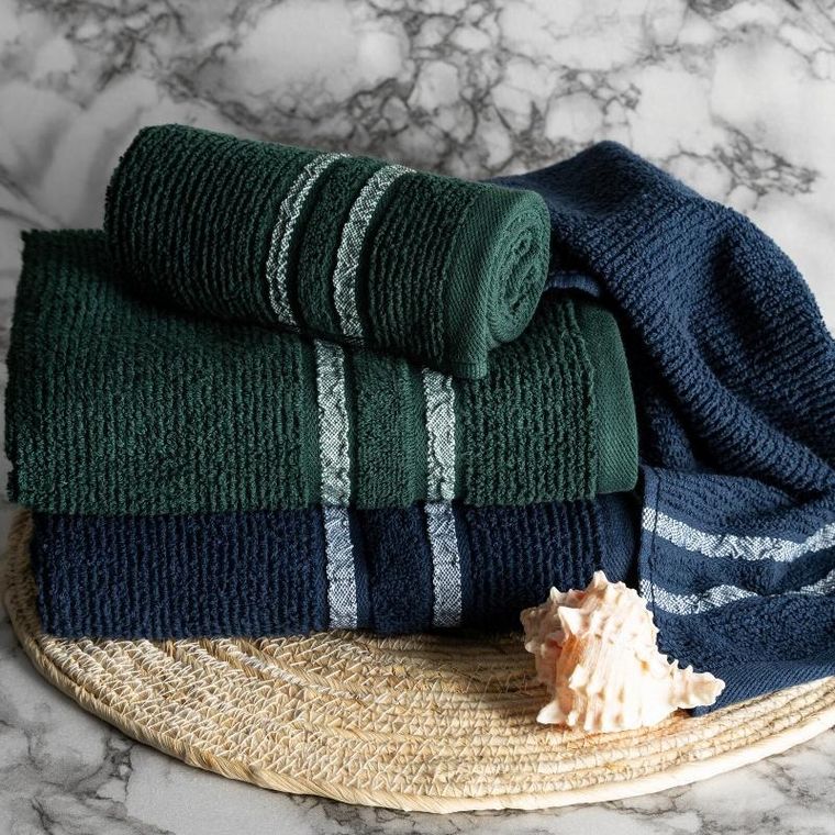 Eurofirany, ręcznik Dina, 70-140 cm, ciemnozielony