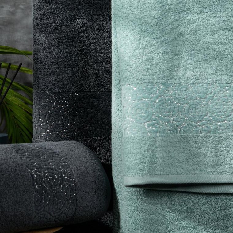 Eurofirany, ręcznik, Iris, 50-90 cm, miętowy