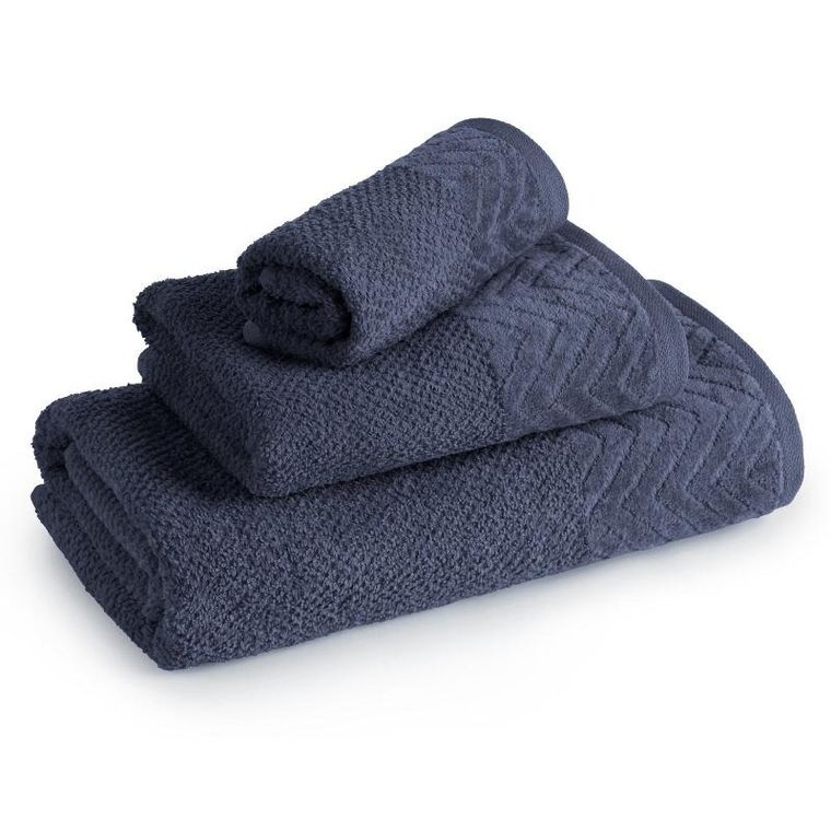 Eurofirany, ręcznik, Loren, 50-90 cm, granatowy