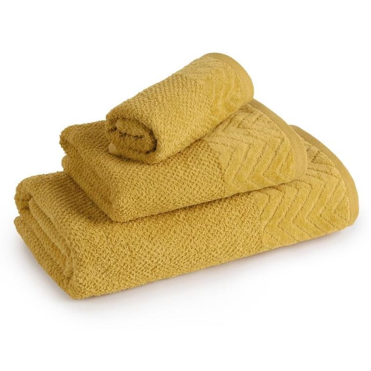 Eurofirany, ręcznik Loren, 50-90 cm, musztardowy