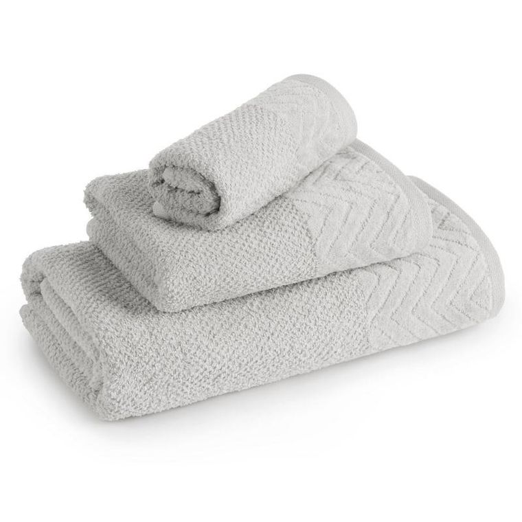 Eurofirany, ręcznik Loren, 50-90 cm, srebrny