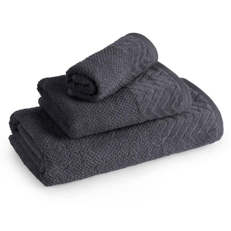 Eurofirany, ręcznik, Loren, 70-140 cm, grafitowy