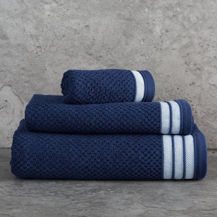 Eurofirany, ręcznik Madlen, 30-50 cm, granatowy