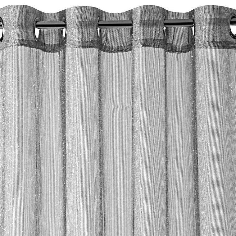 Eurofirany, Sakali, firana jednokolorowa z moherową błyszcząca nicią, 140-250 cm