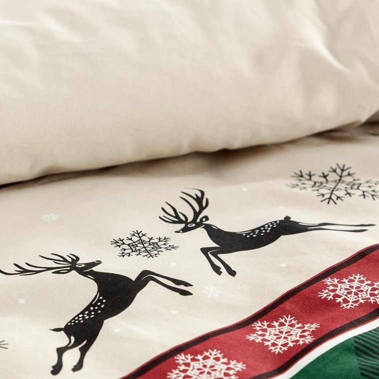 Eurofirany, świąteczny komplet pościeli, Austin, 140-200 cm, czerwony