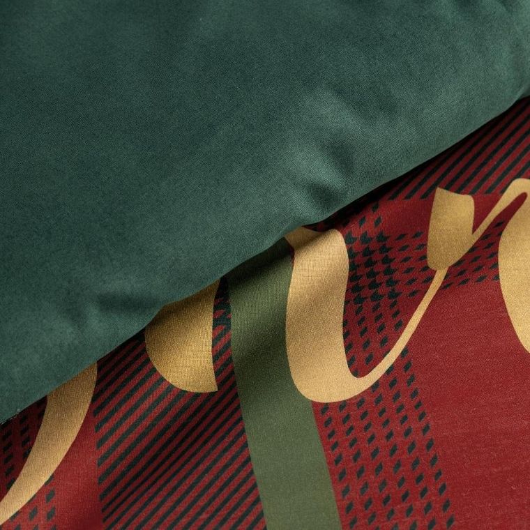 Eurofirany, świąteczny komplet pościeli, Estrella, 160-200 cm, czerwony