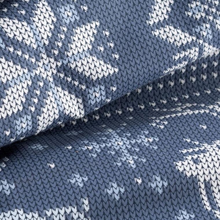 Eurofirany, świąteczny komplet pościeli, Fjord, 220-200 cm, granatowy