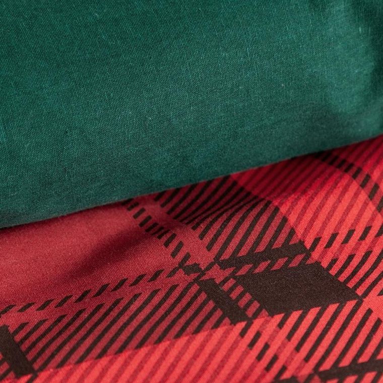 Eurofirany, świąteczny komplet pościeli, Glory, 160-200 cm, czerwony