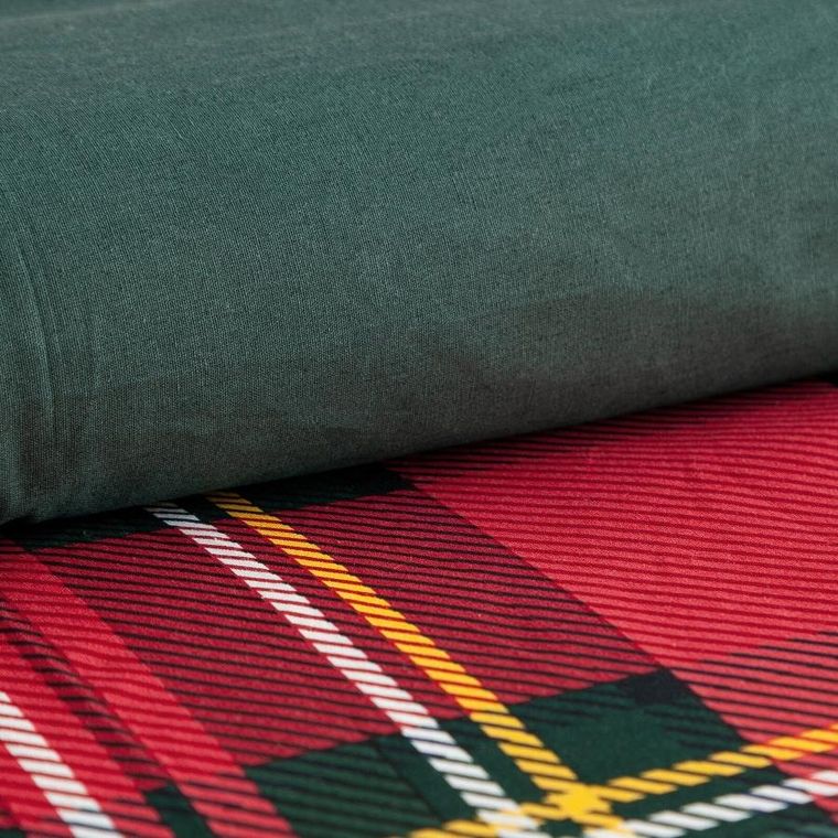 Eurofirany, świąteczny komplet pościeli, Jenny, 140-200 cm, czerwony