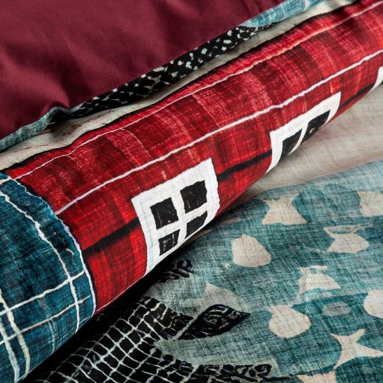 Eurofirany, świąteczny komplet pościeli, Niko, 160-200 cm, czerwony