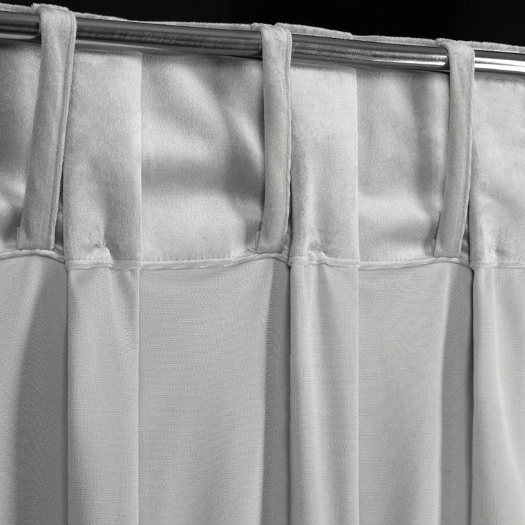 Eurofirany, zasłona gotowa, Alita, na szelkach, 140-250 cm, srebrny