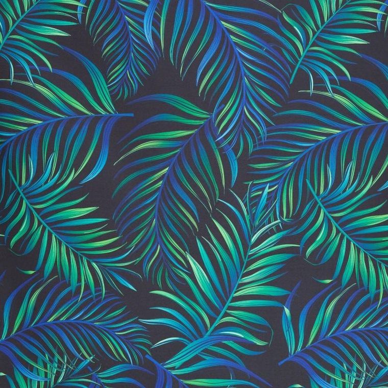 Eurofirany, zasłona gotowa, d91 Palms, zielony