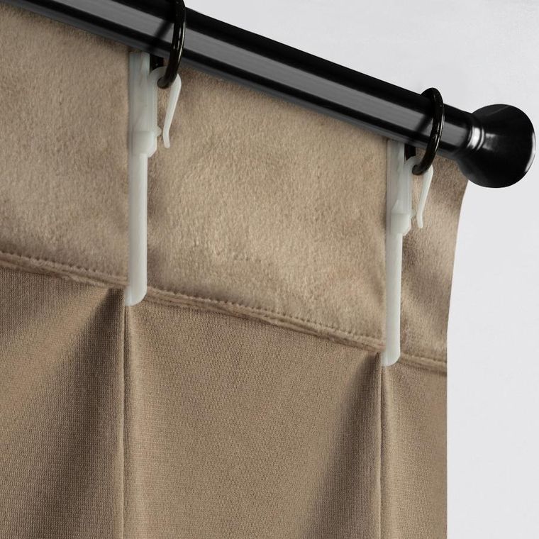 Eurofirany, zasłona gotowa, Melanie, 80-270 cm, ciemnobeżowy