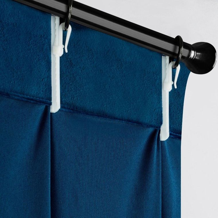 Eurofirany, zasłona gotowa, Melanie, 80-270 cm, granatowy