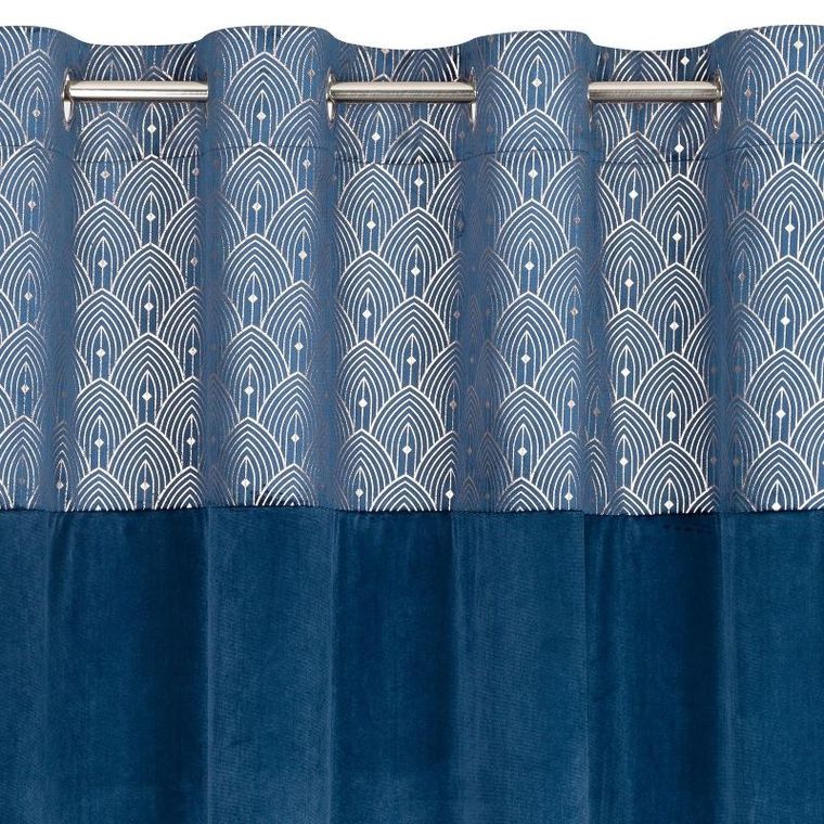 Eurofirany, zasłona zaciemniająca gotowa, Agnes, 140-250 cm, granatowy