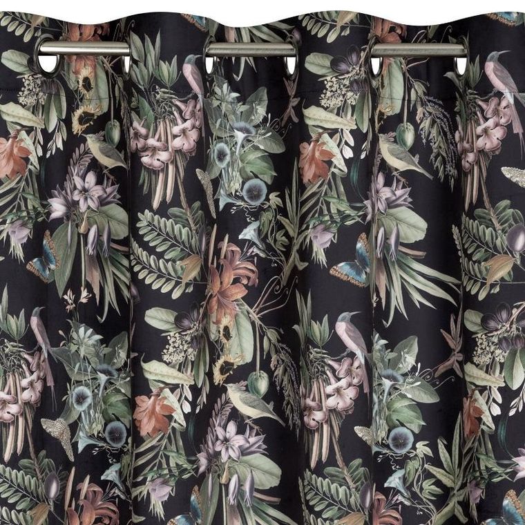 Eurofirany, zasłona zaciemniająca gotowa, Becky, 140-250 cm, czarny