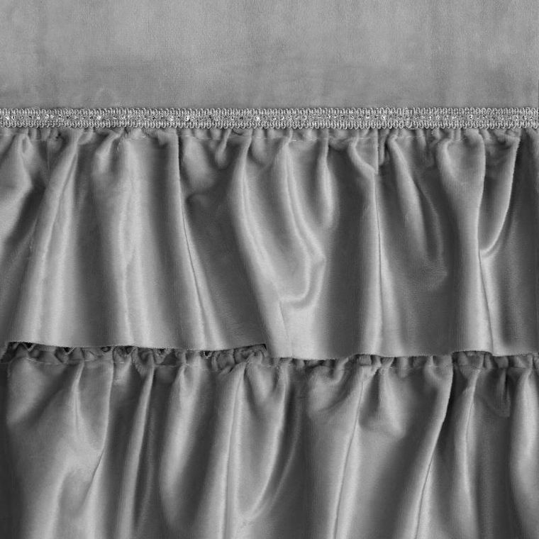 Eurofirany, zasłona zaciemniająca gotowa, Carli, 140-250 cm, srebrny