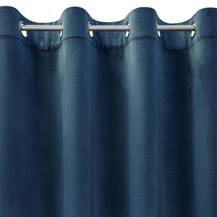 Eurofirany, zasłona zaciemniająca gotowa, D91 Rosa, 140-250 cm, granatowy