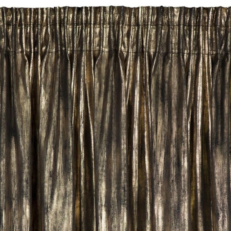 Eurofirany, zasłona zaciemniająca gotowa, Emila, na taśmie, 140-270 cm, czarny