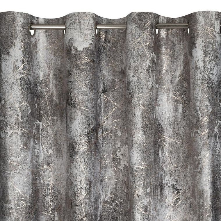 Eurofirany, zasłona zaciemniająca gotowa, Ester, 140-250 cm, stalowy