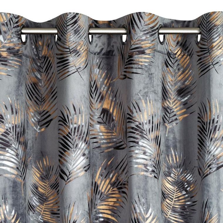 Eurofirany, zasłona zaciemniająca gotowa, Gloria, 140-250 cm, stalowy