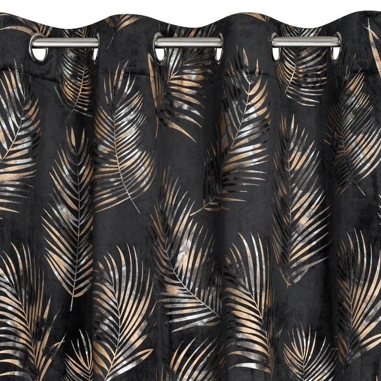 Eurofirany, zasłona zaciemniająca gotowa, Gloria2, 140-250 cm, czarny