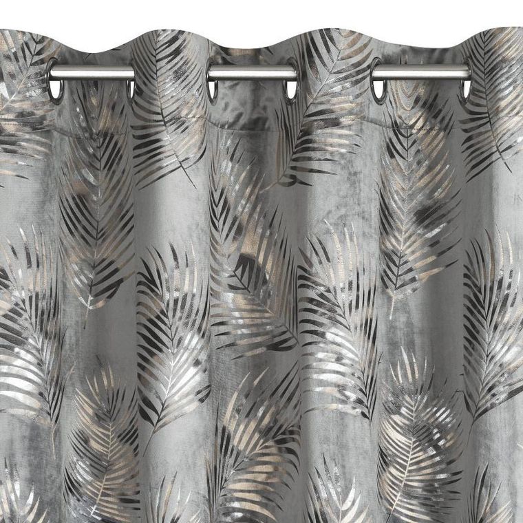 Eurofirany, zasłona zaciemniająca gotowa, Gloria2, 140-250 cm, stalowy