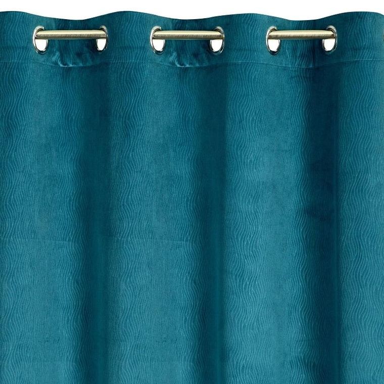 Eurofirany, zasłona zaciemniająca gotowa, Lili, 140-250 cm, niebieski