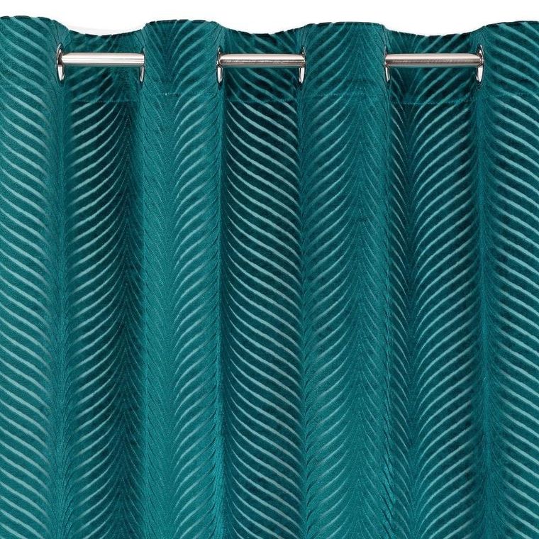 Eurofirany, zasłona zaciemniająca gotowa, Lussi, 140-250 cm, ciemnoturkusowy