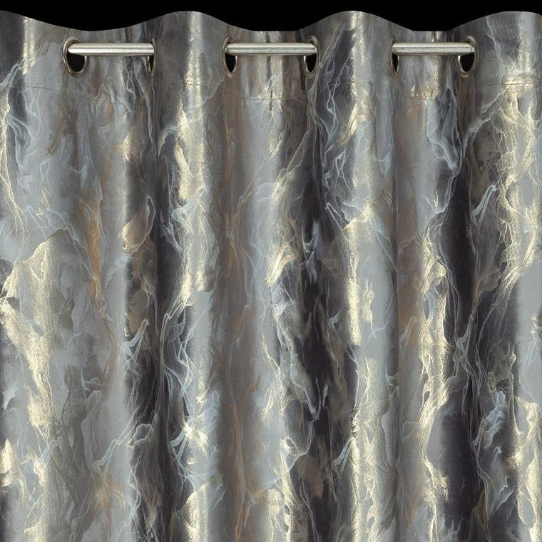 Eurofirany, zasłona zaciemniająca gotowa, Melody, 140-270 cm, stalowy