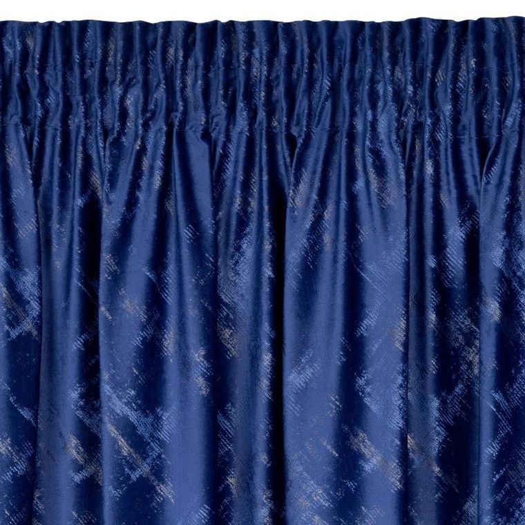 Eurofirany, zasłona zaciemniająca gotowa, na taśmie, Adria, 140-270 cm, granatowy