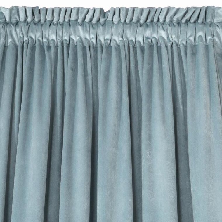 Eurofirany, zasłona zaciemniająca gotowa, na taśmie, d91, Rosa, 135-300 cm, morski