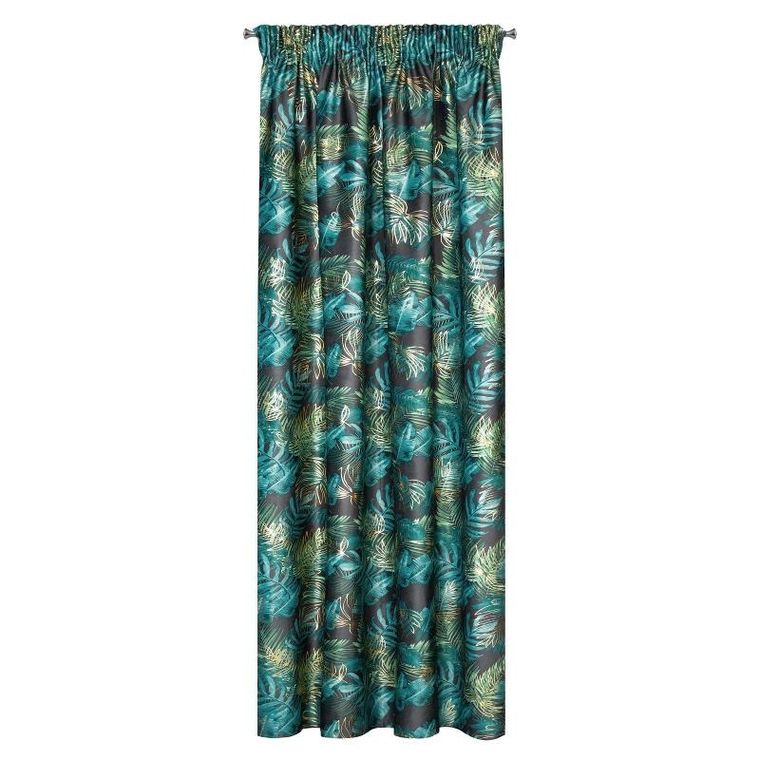 Eurofirany, zasłona zaciemniająca gotowa, na taśmie, Davos, 140-270 cm, czarny