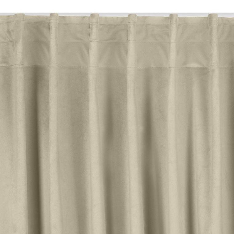 Eurofirany, zasłona zaciemniająca gotowa, na taśmie, Marlen, 140-300 cm, beżowy