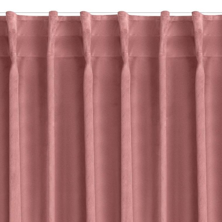 Eurofirany, zasłona zaciemniająca gotowa, na taśmie, Marlen, 140-300 cm, pudrowy