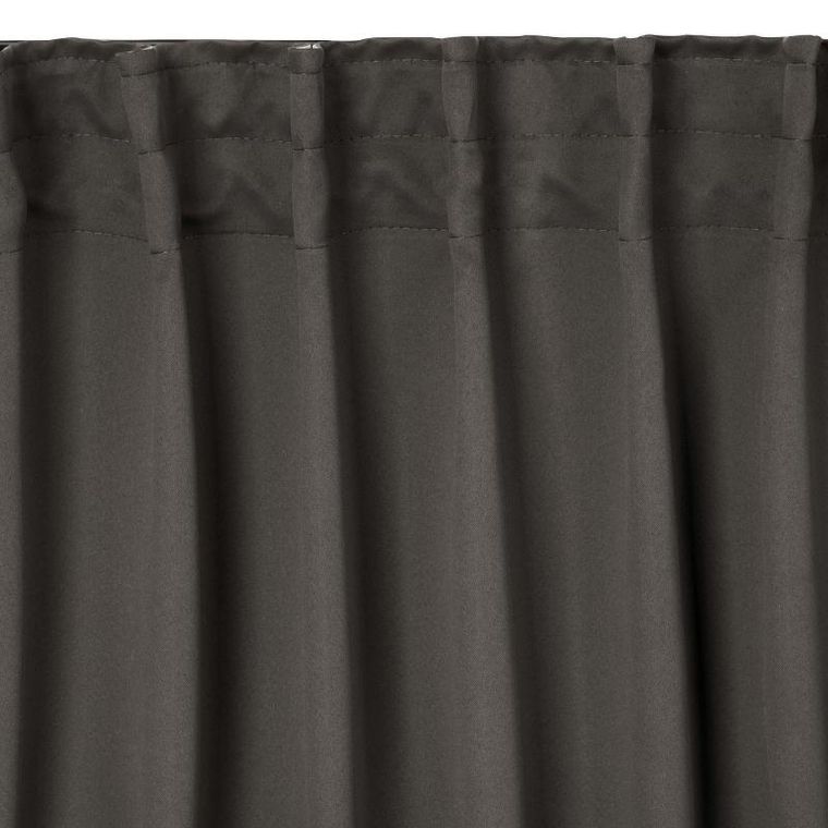 Eurofirany, zasłona zaciemniająca gotowa, na taśmie, Milan, 140-300 cm, grafitowy