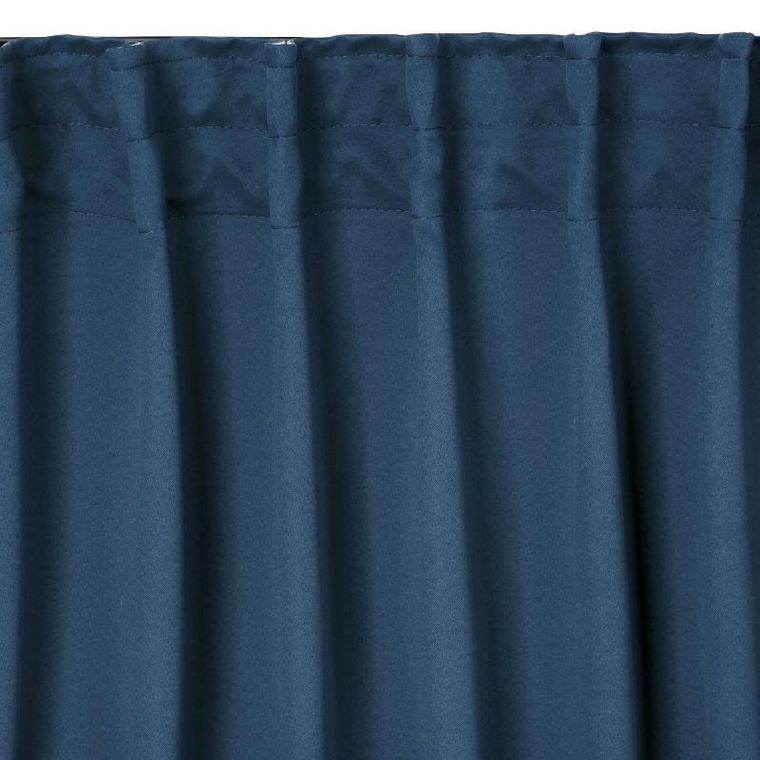Eurofirany, zasłona zaciemniająca gotowa, na taśmie, Milan, 140-300 cm, granatowy