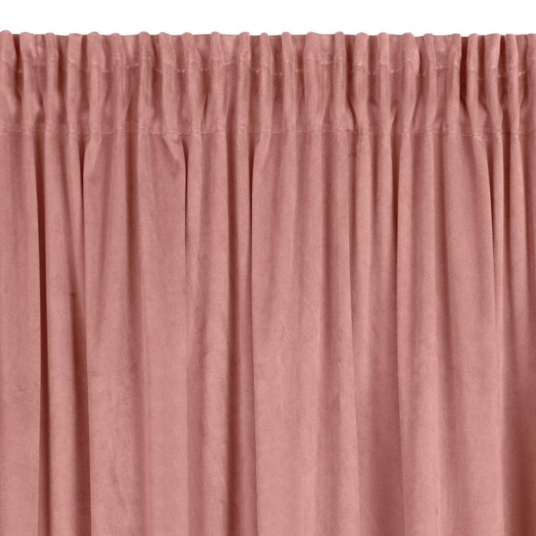 Eurofirany, zasłona zaciemniająca gotowa, na taśmie, Pierre, 140-300 cm, ciemnoróżowy