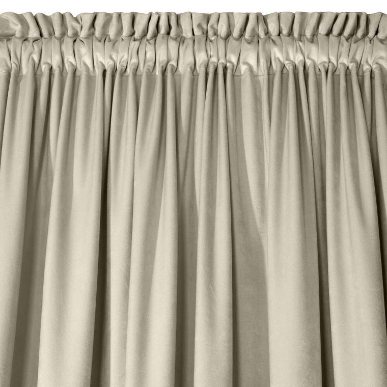 Eurofirany, zasłona zaciemniająca gotowa, na taśmie, Rosa, 140-270 cm, beżowy