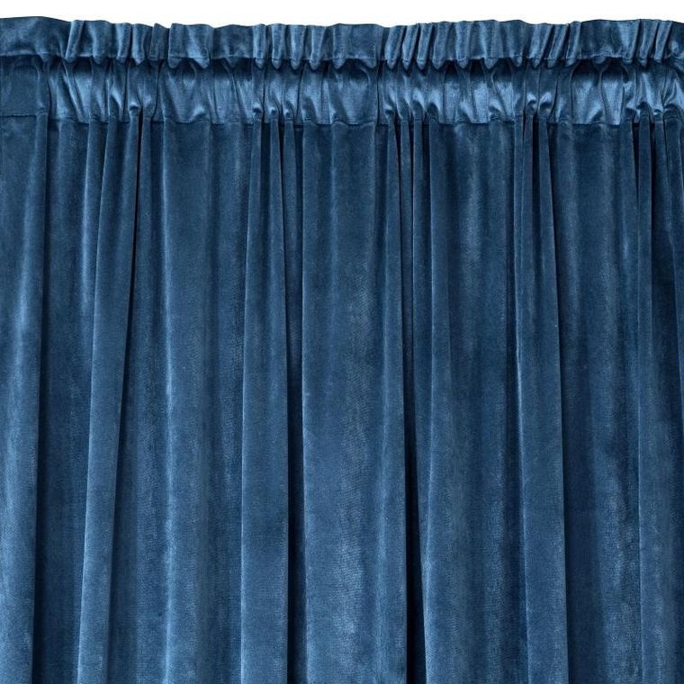 Eurofirany, zasłona zaciemniająca gotowa, na taśmie, Rosa, 140-270 cm, granatowy