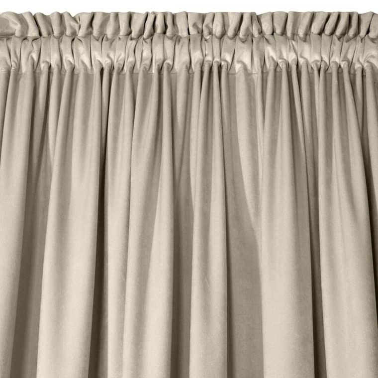 Eurofirany, zasłona zaciemniająca gotowa, na taśmie, Rosa, 140-300 cm, beżowy