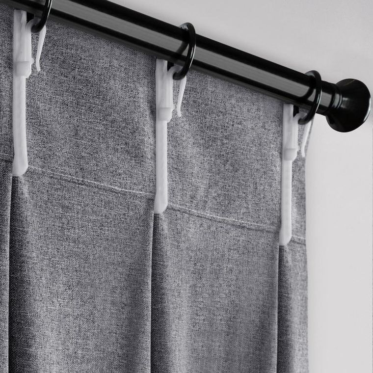 Eurofirany, zasłona zaciemniająca gotowa, Nelisa, 210-270 cm, grafitowy