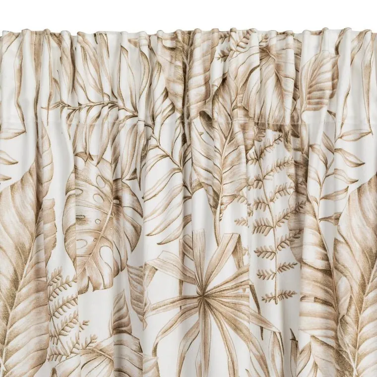 Eurofirany, zasłona zaciemniająca gotowa, Saba, na taśmie, 140-270 cm, biały