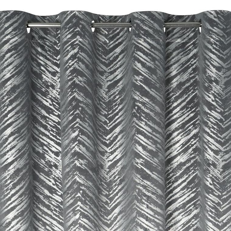 Eurofirany, zasłona zaciemniająca gotowa, Sara, 140-250 cm, stalowy