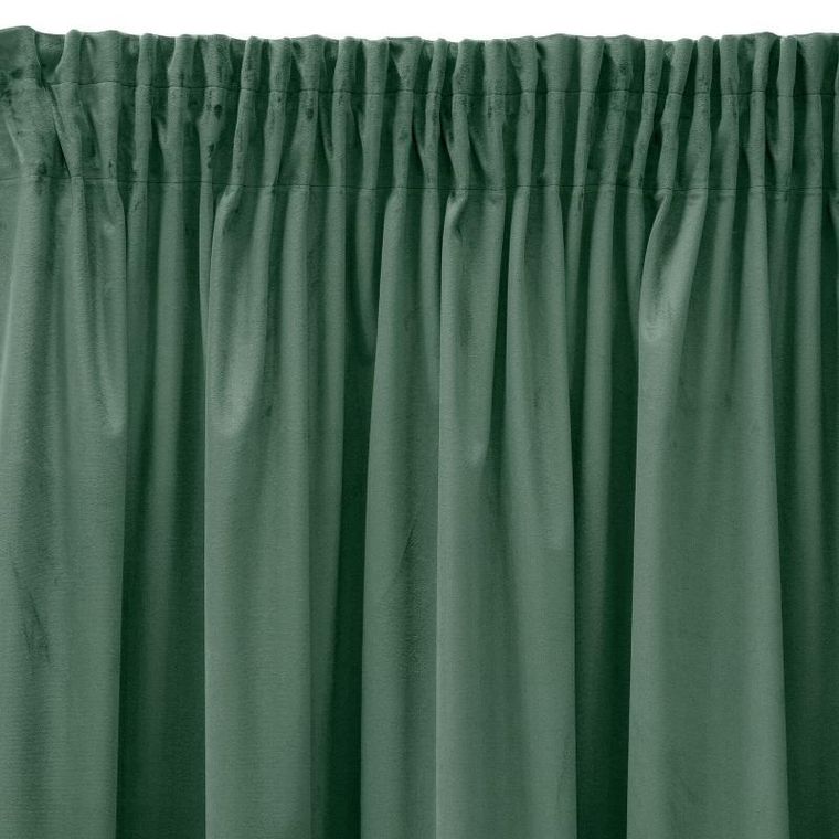 Eurofirany, zasłona zaciemniająca gotowa, Sibel,, na taśmie, 140-270 cm, miętowy