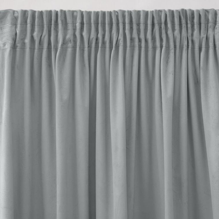 Eurofirany, zasłona zaciemniająca gotowa, Sibel, na taśmie, 140-270 cm, szary