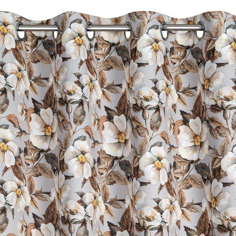 Eurofirany, zasłona zaciemniająca gotowa, Simona, 140-250 cm, beżowy