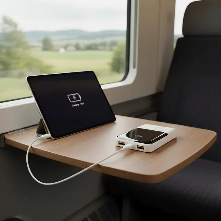 Everactive, powerbank, 10000mAh, 2xUSB, 1xUSB-C, 22,5W, QC4+, wyświetlacz LCD, biały, EB-10Q