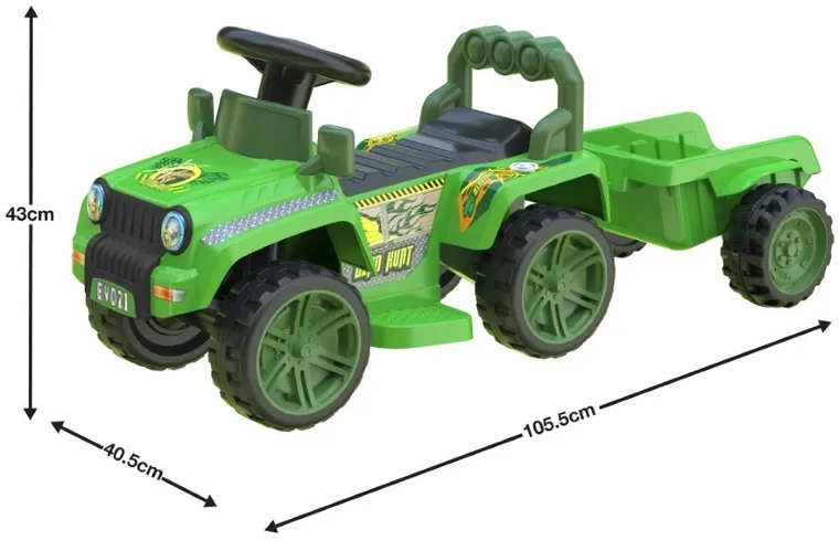 EVO, auto terenowe z odczepianą przyczepą, pojazd na akumulator